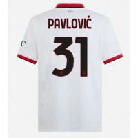 Maglia Calcio AC Milan Strahinja Pavlovic #31 Seconda Divisa 2024-25 Manica Corta